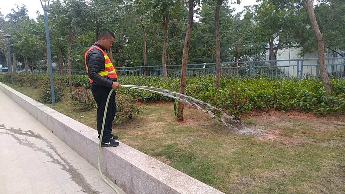 綠化管理 科學(xué)澆灌，守護(hù)城市綠意